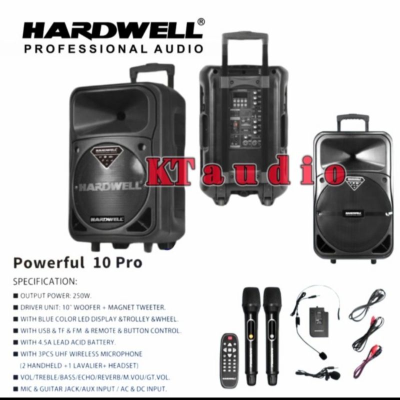 speaker aktif hardwell 10inch powerfull portable meeting