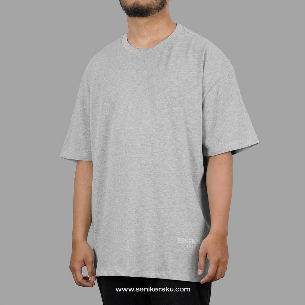 Essentials FOG 3M Boxy Logo LA Heather Grey Tee SS19