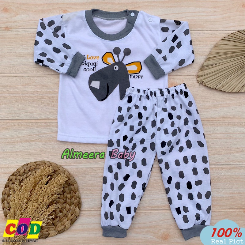 Piyama Bayi Baju Bayi Setelan Kaos Oblong Anak Usia 0-12 Bulan Almeera Baby and Kids
