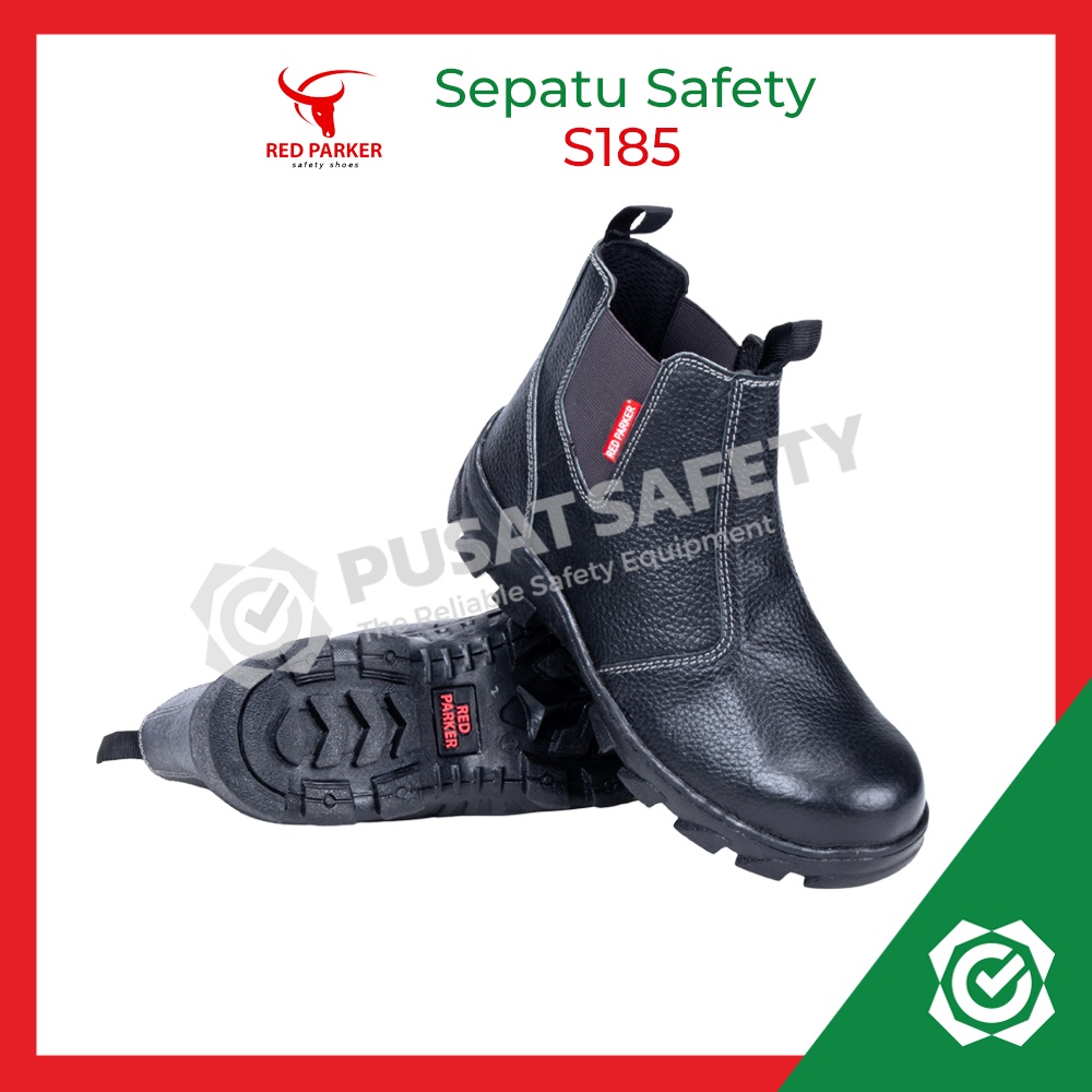 Sepatu Safety Slop Elastis Red Parker S185