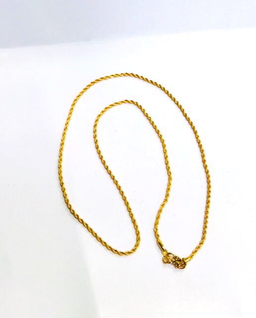 Kalung tambang / kalung lapis emas / kalung replka emas / kalung wanita / kalung pajng 45cm