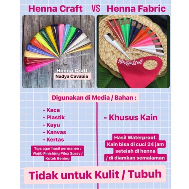 

100gr - Grosir HENNA CRAFT KILOAN NADYA CAVABIA