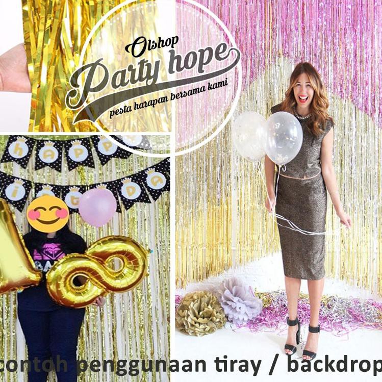Produk Asli tirai foil tirai rumbai foil curtain Produk Asli tirai foil tirai rumbai foil curtain