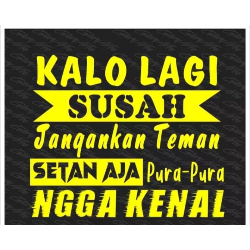 

STIKER CUTING KAT KATA LUCU