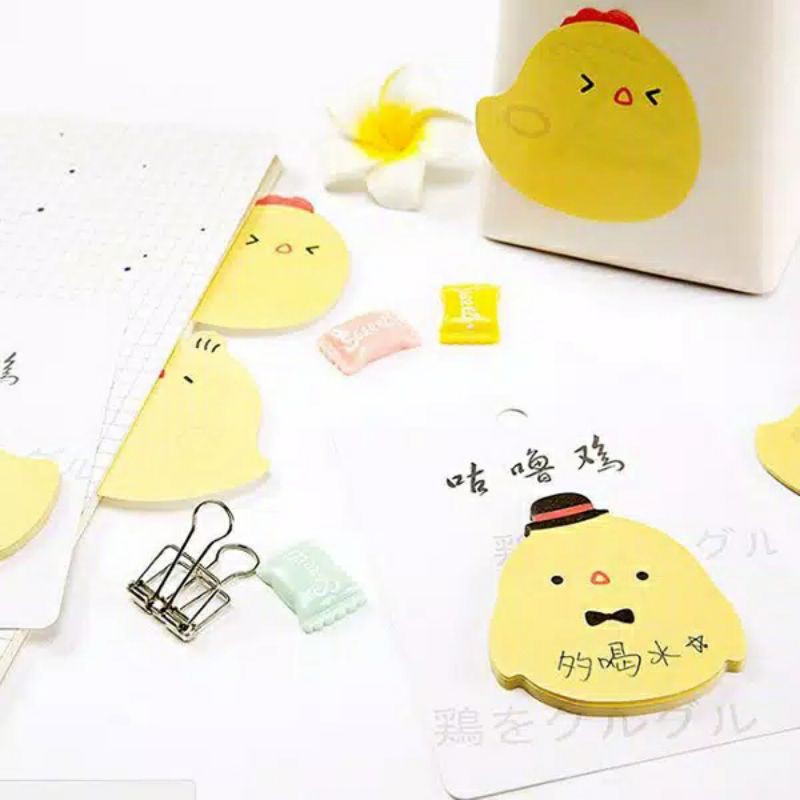 

[LOVATO.CO] 1 PCS Sticky Notes Model Ayam 20-30 Lembar Lucu