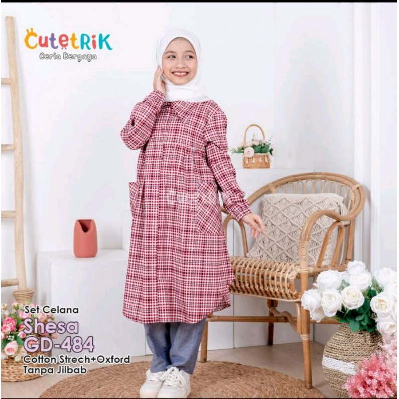 Ready Setelan Celana Anak Murah Shesa 2-13 tahun GD 484 by Cutetrik