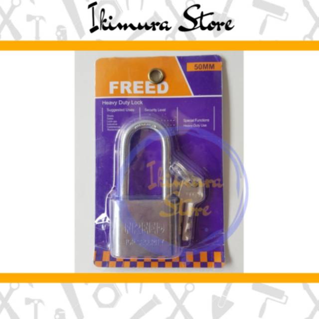 Gembok Pagar Pintu Rumah Chrome Crome 60mm / 50mm / 40mm / 30mm Leher Panjang / Leher Pendek FREED