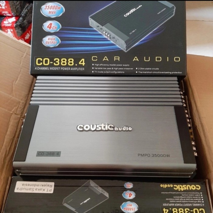 AMPLIFIER 4 CHANEL ATAU AUDIO MOBIL POWER AMPLIFIER MERK COUSTIC