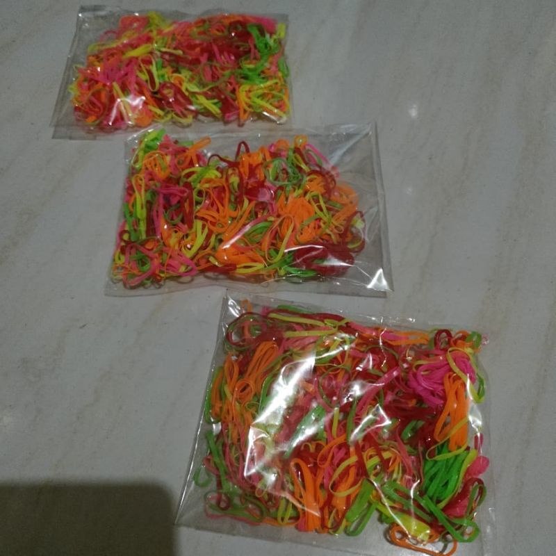 IKAT KARET  JEPANG ANAK DEWASA WANITA RAMBUT KUNCIR KUNCIRAN ISI 250PCS ATAU 18GRAM