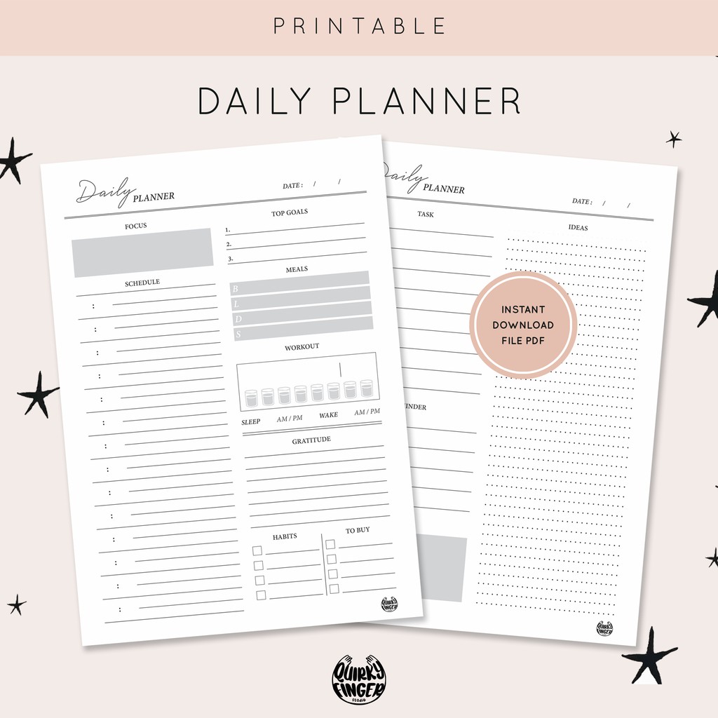 

Printable Chic Planner, Schedule, Organizer, To Do List A4, A5