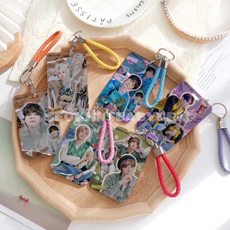 PHOTOCARD HOLDER BTS  / PC / GANTUNGAN KUNCI CASE FRAME BANGTAN deco kit decokit RM JIN SUGA JHOPE J