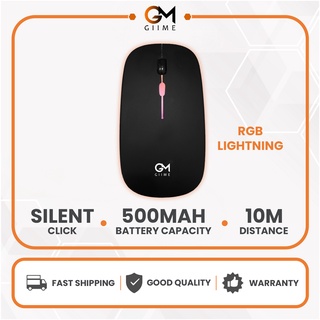 Giime.Id - Mouse Wireless Slim Ultra Ergonomis Silent Click Nyaman Digunakan Original Impor Garansi 7 Hari