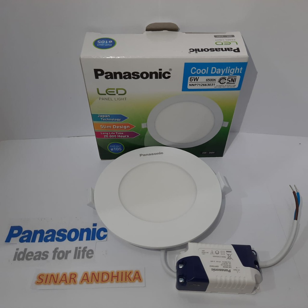 LAMPU LED PANEL BULAT DOWNLIGHT (SLIM) PANASONIC 6 WATT NNP 71266/NNP 71256