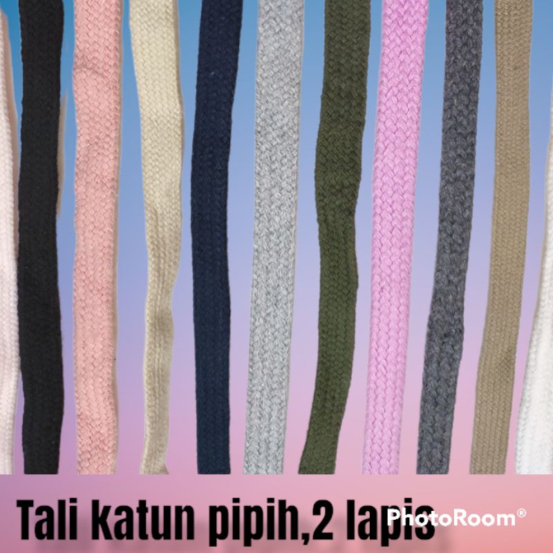 TALI katun gepeng / tali hoodie jumper meteran