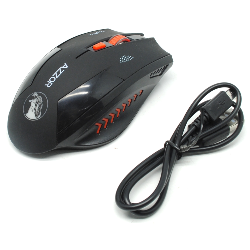 Azzor Mouse Gaming Wireless Rechargeable USB 2400 DPI 2.4G - HTM