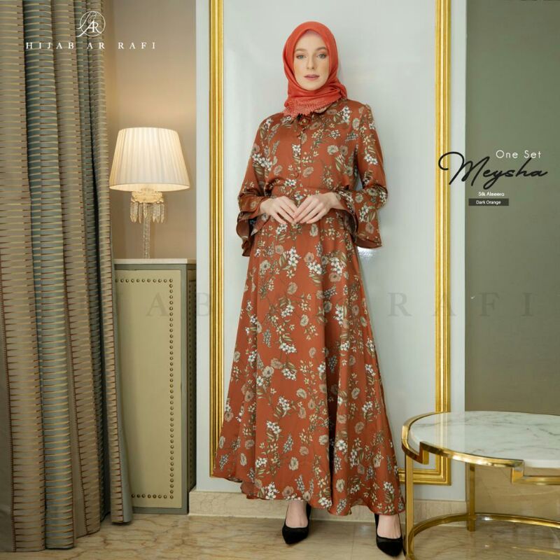 DRES MEYSHA ONE SET DRES TERLARIS DRE KEKINIAN DRES ORI ARRAFI