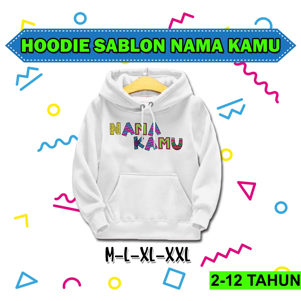 Hoodie Anak CUSTUM NAMA Laki Laki Perempuan  / Hodie Anak Usia 2 3 4 5 6 7 8 9 10 11 12 Tahun / Jaket Anak Custom Nama Cewek Cowok / Switer Distro Bisa Cod / Suiter Anak Terbaru / Sweeter Anak / Switer Anak