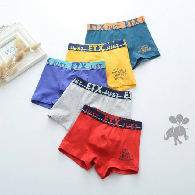 Boxer anak remaja cowok motif polos ( UND080 )