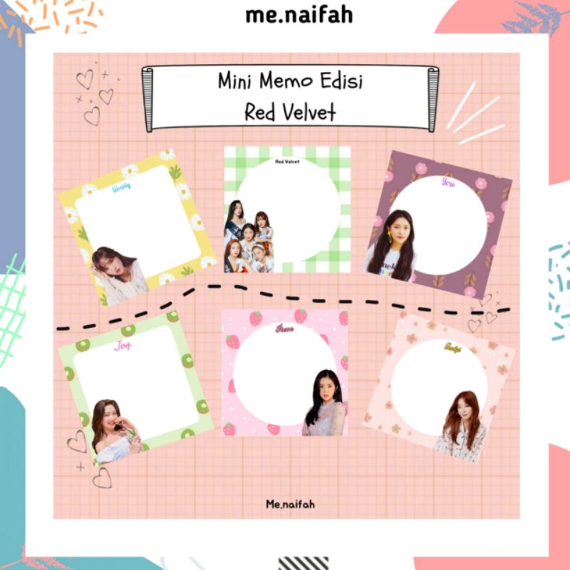 

MURAH MINI MEMO KPOP EDISI RED VELVET