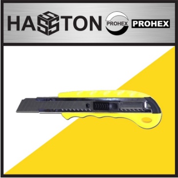 

Cutter Handle Plastik Warna Kuning 18mm Hasston Prohex (0820-101)