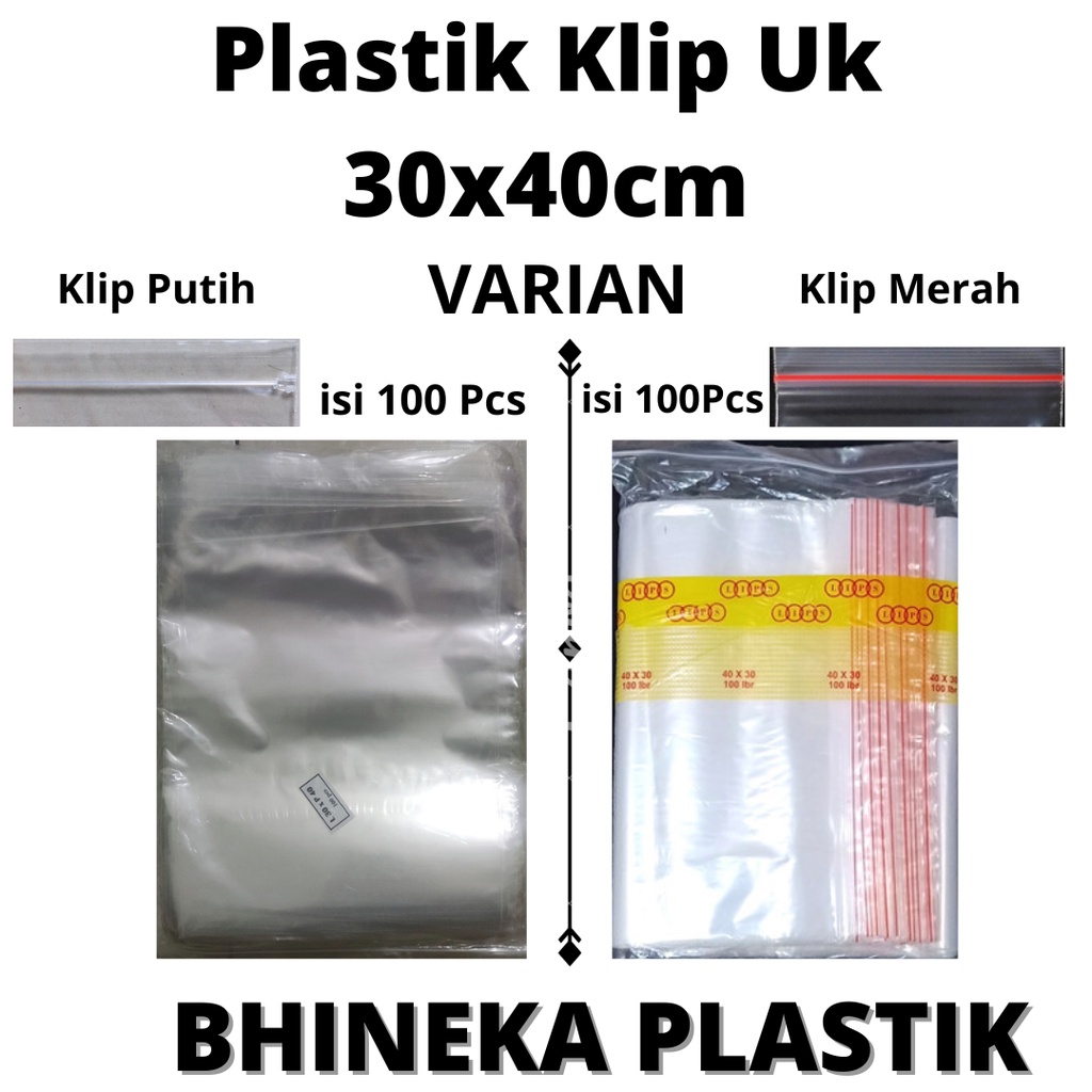 Plastik Klip Uk 30x40 cm - Plastik Zipper lock