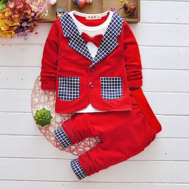 ST BLAZ DOMINO (Biru | Maroon | Coksu) || Setelan anak laki cowok panjang lucu keren murah