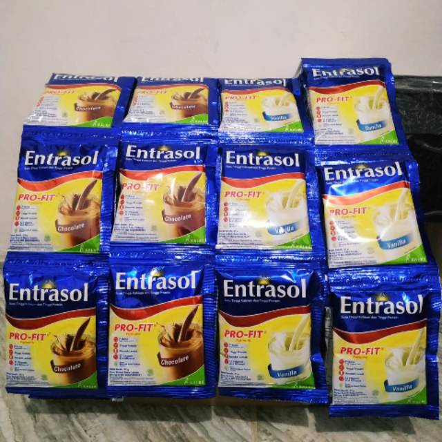 Entrasol Renceng isi 10 Sachet / Susu Bubuk Tinggi Kalsium Membantu Memelihara Kepadatan Tulang