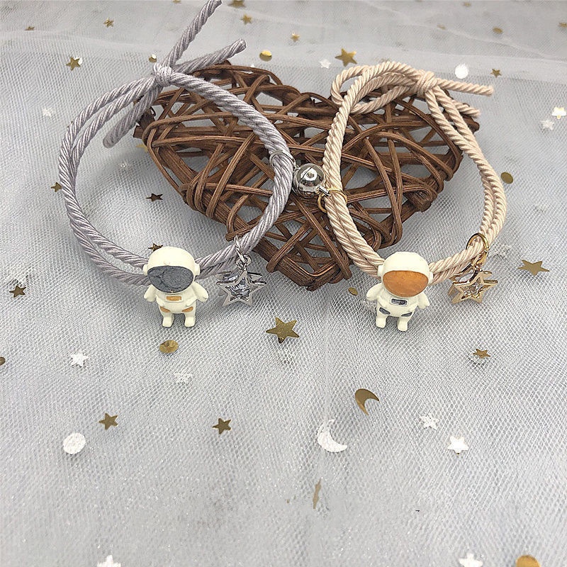 Gelang Couple Karet Astronot Persahabatan / Gelang Astronot Dengan Aksen Bintang