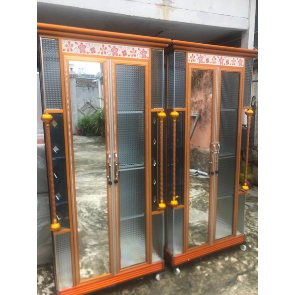 Lemari pakaian alumunium 2pintu