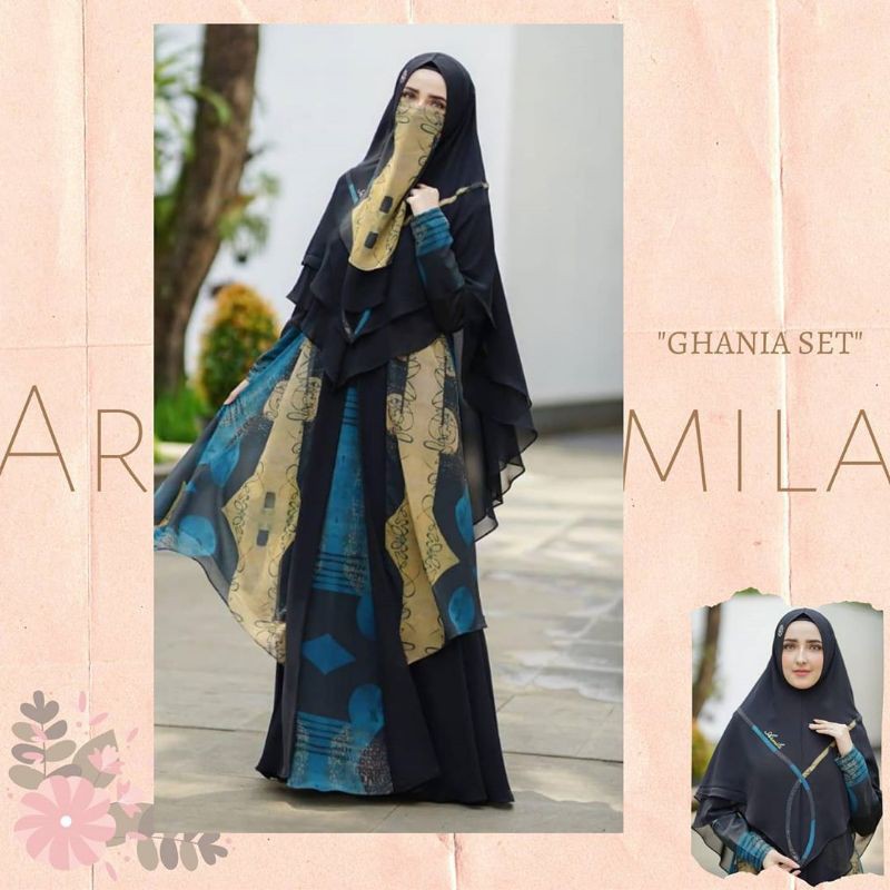 ARMILA / Ghania Dress Set by Armila/ gamis syari/ set syari / gamis armila / armila brand