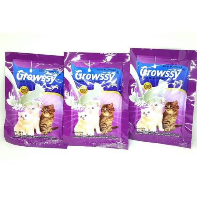 susu kucing growssy milk saschet - kitten 0-2bulan/bayi
