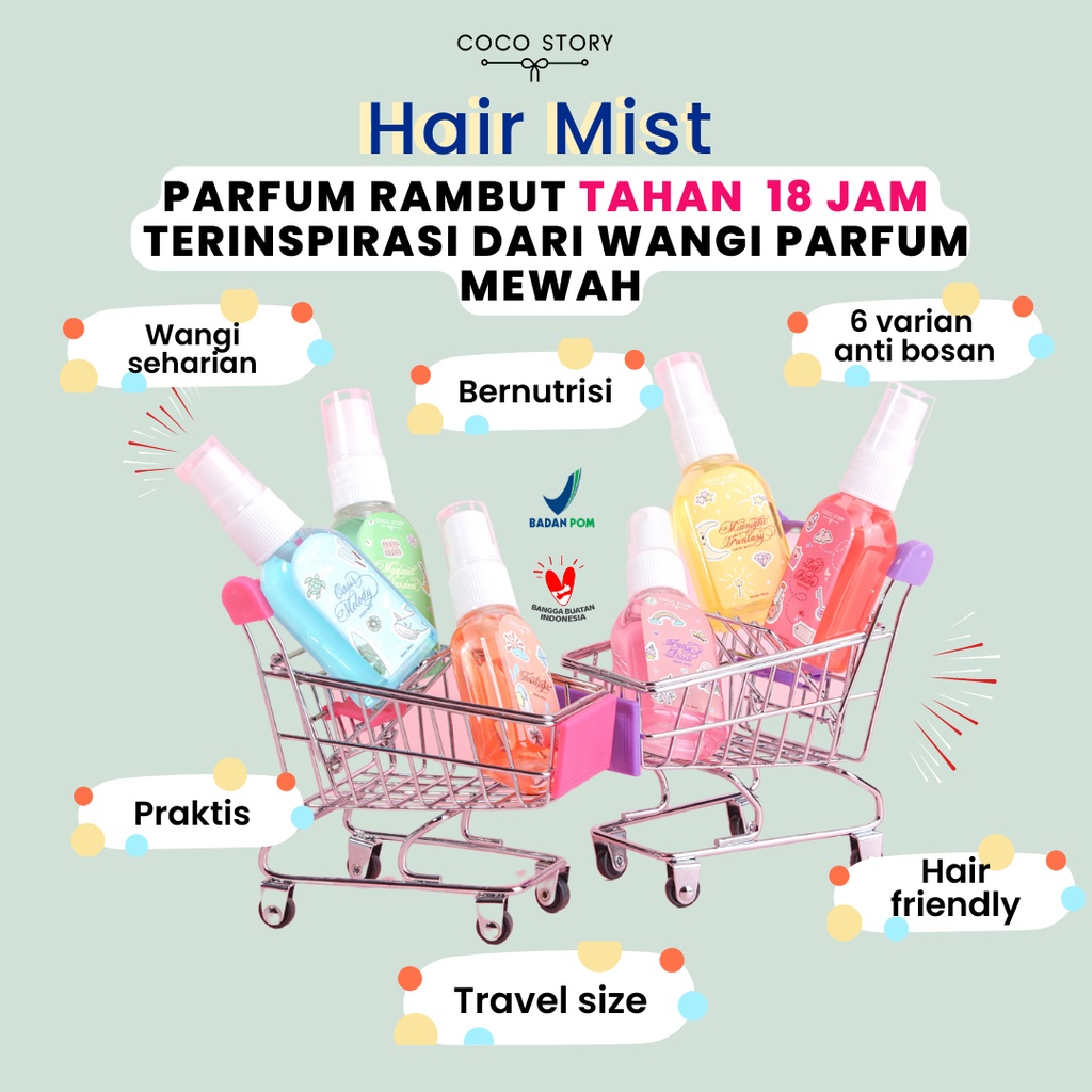 Coco Story Hair Mist - Parfum Rambut Anti Bau Matahari - Hair Perfume