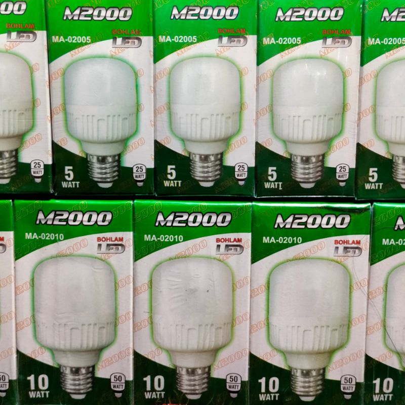 Lampu Bohlam LED 5 Watt 10 Watt M2000 / Lampu Bohlam LED Murah