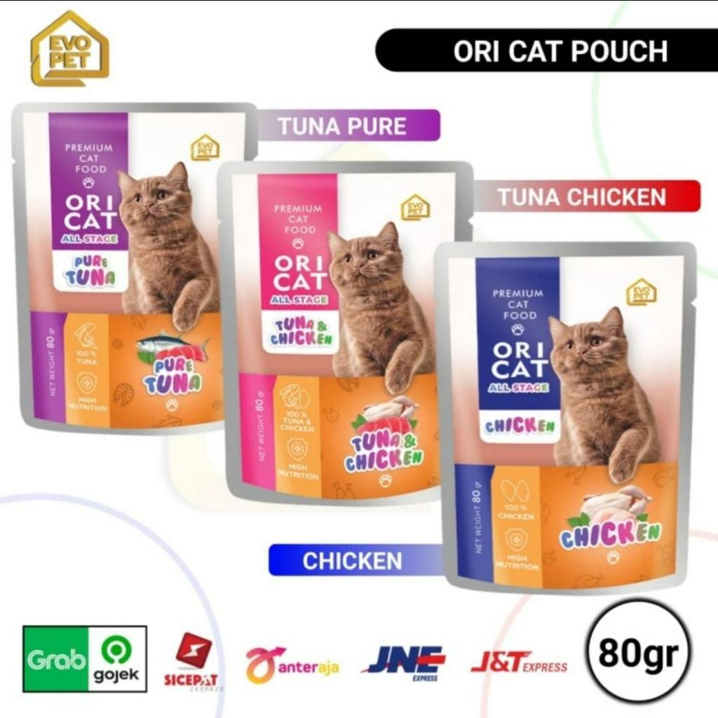 ORI CAT Pouch 80GR Sachet Makanan Basah Kucing Wet Food