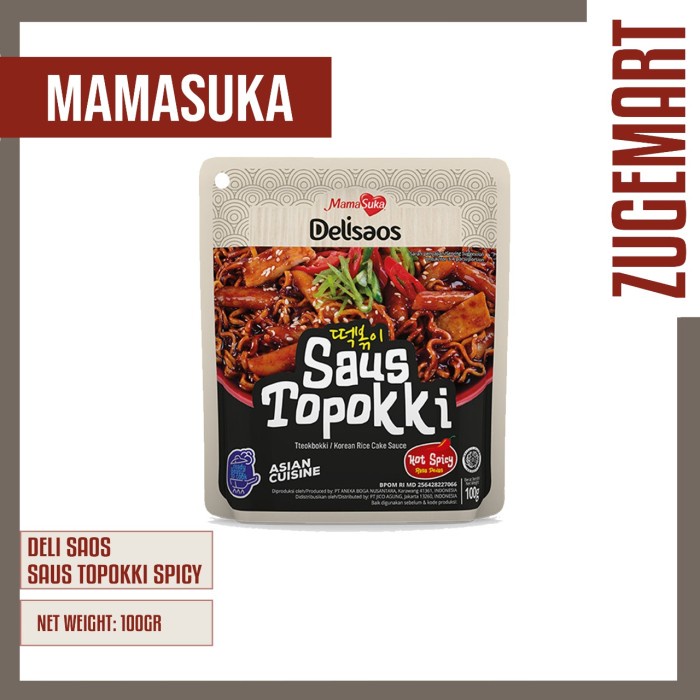 

MamaSuka Delisaos Saus Topokki Hot Spicy Topping Instant 100 gr