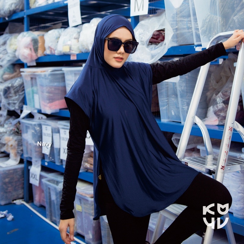 Koyu Hijab Rompi Instan Sporty Full Farla Hot Item