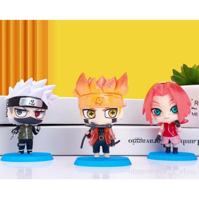 0(BISA COD)Action mini figur chibi anime naruto kakashi gara shikamaru sakura obito itachi