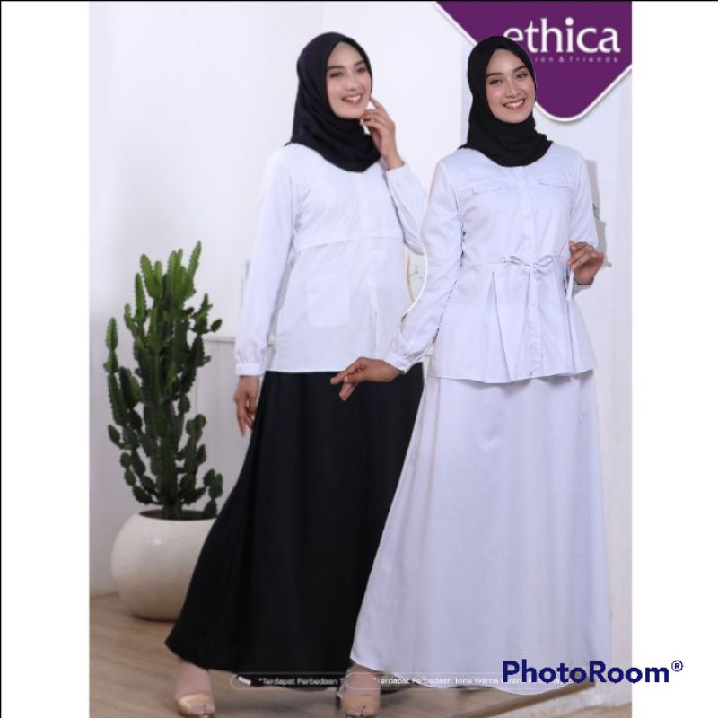 SETELAN ROK HITAM PUTIH UNIFORM 10  || PUTIH PUTIH UNIFORM 09 || By ETHicA