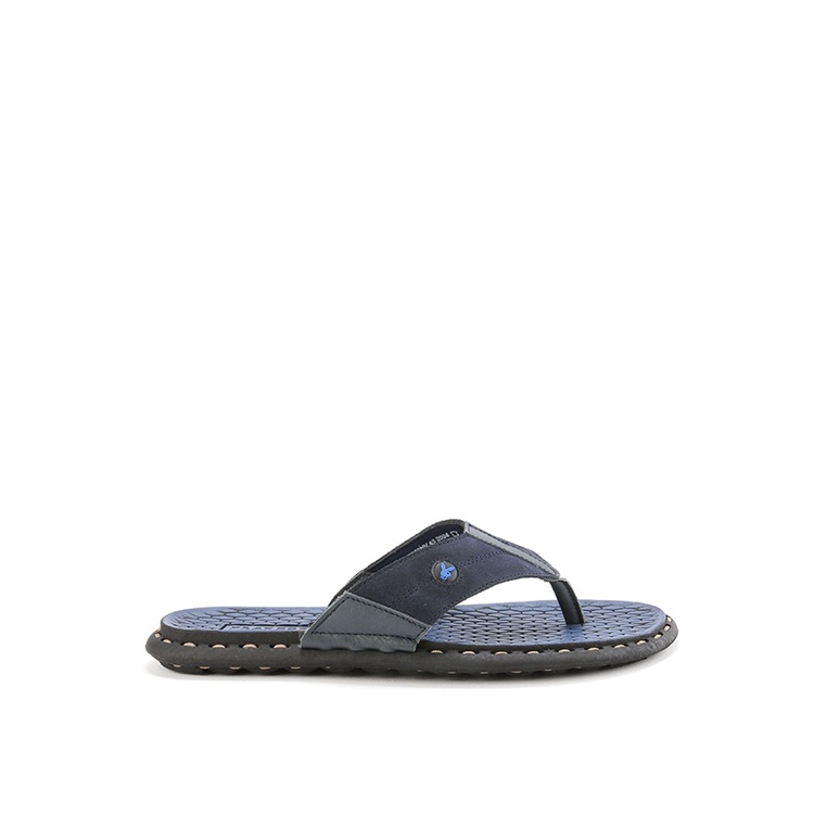 SANDAL JEPIT KULIT PLAYBOY PRIA ORIGINAL CASUAL BRANDED BIRU NAVY PL04