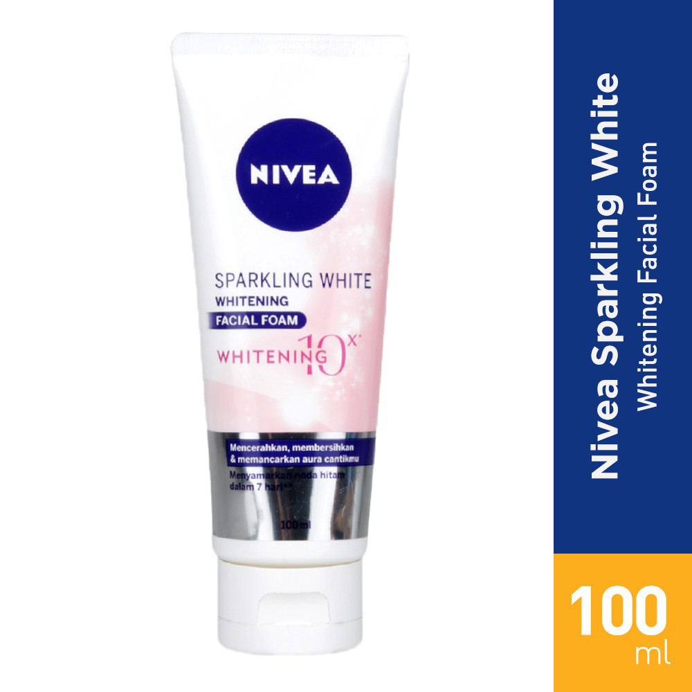 Jual NIVEA SPARKLING WHITE WHITENING FACIAL FOAM 100ML Shopee Indonesia