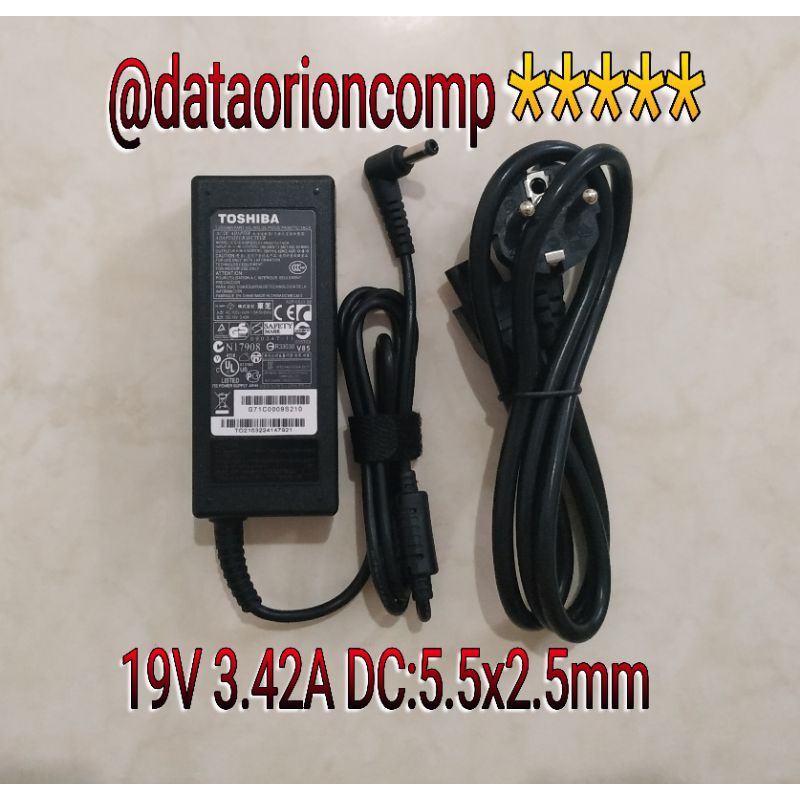 Adaptor Charger Toshiba 19V 3.42A DC 5.5*2.5 mm