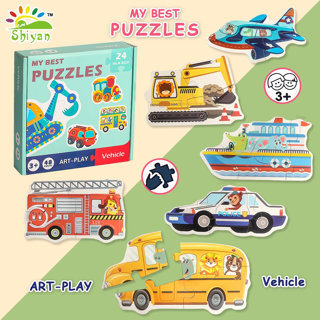 [Shiyan] puzzle berkarakter mainan jigsaw mainan edukasi anak menyatukan gambar karakter jigsaw puzzle children education toys