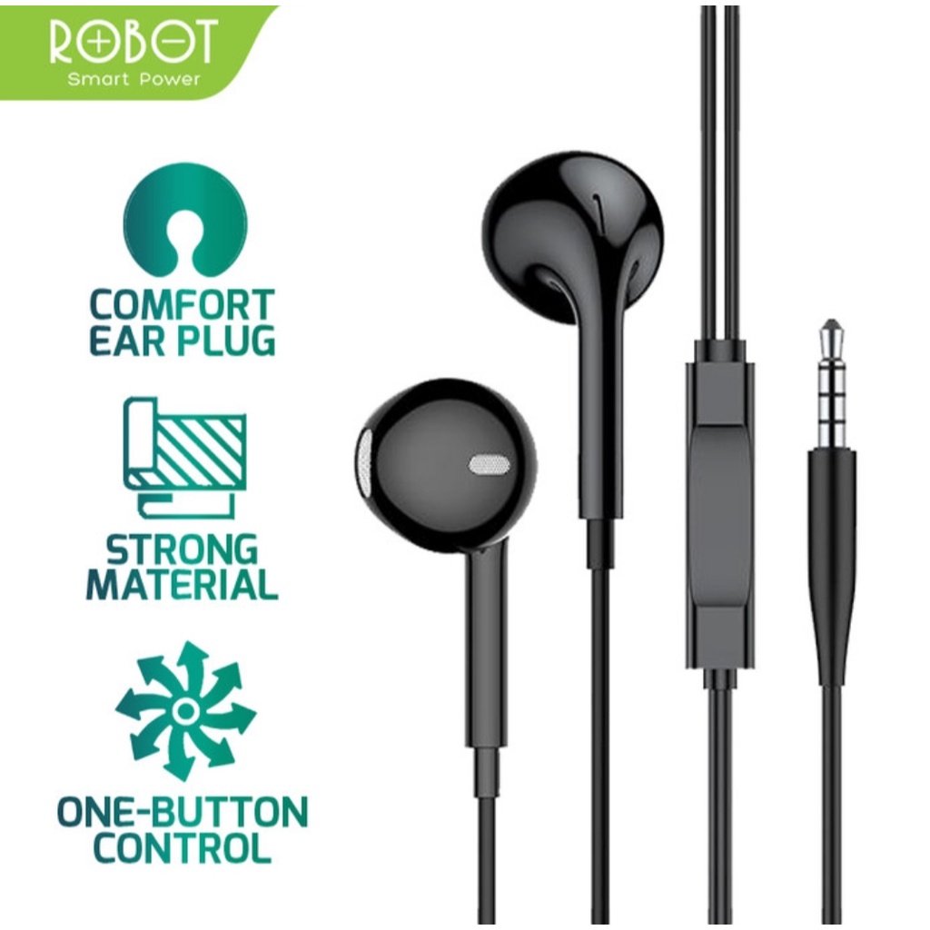 Headset Headphone Robot RE10 Wired Bass Android