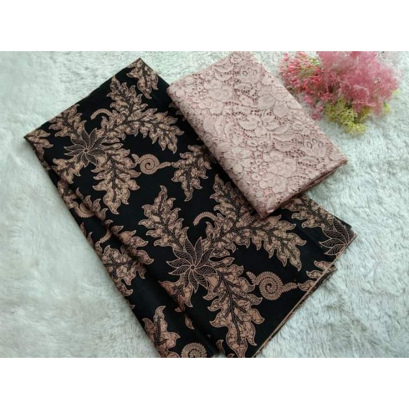 Kain batik jarik kebaya set cople seragaman tulle mutiara bordir ORI