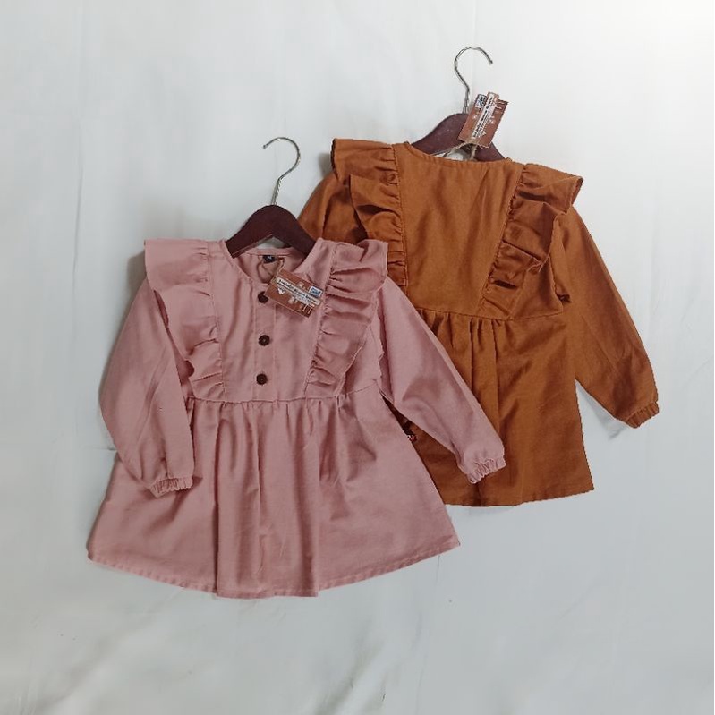 MUZA  Tunik Set - Setelan Tunik Lucu Gemas Anak 1-6 Tahun Linen Rami Adem Nyaman