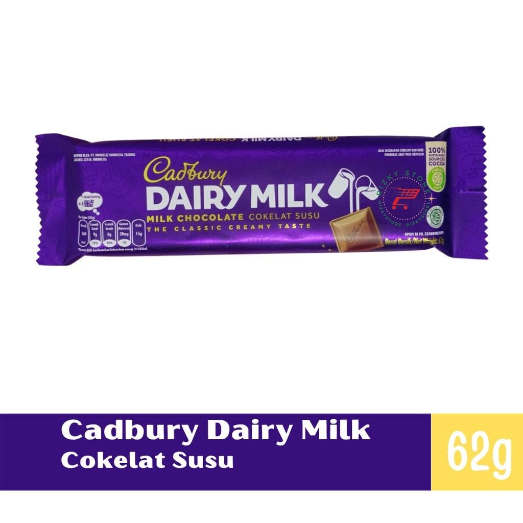 

Cadbury Dairy Milk chocolate 62gr