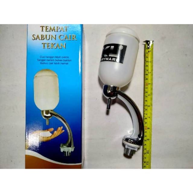 Dispenser Sabun/ Tempat Sabun Cair / Dispenser Soap Tanam/Tempat Sabun Cair tabung tekan bawah plastik krum wastafel