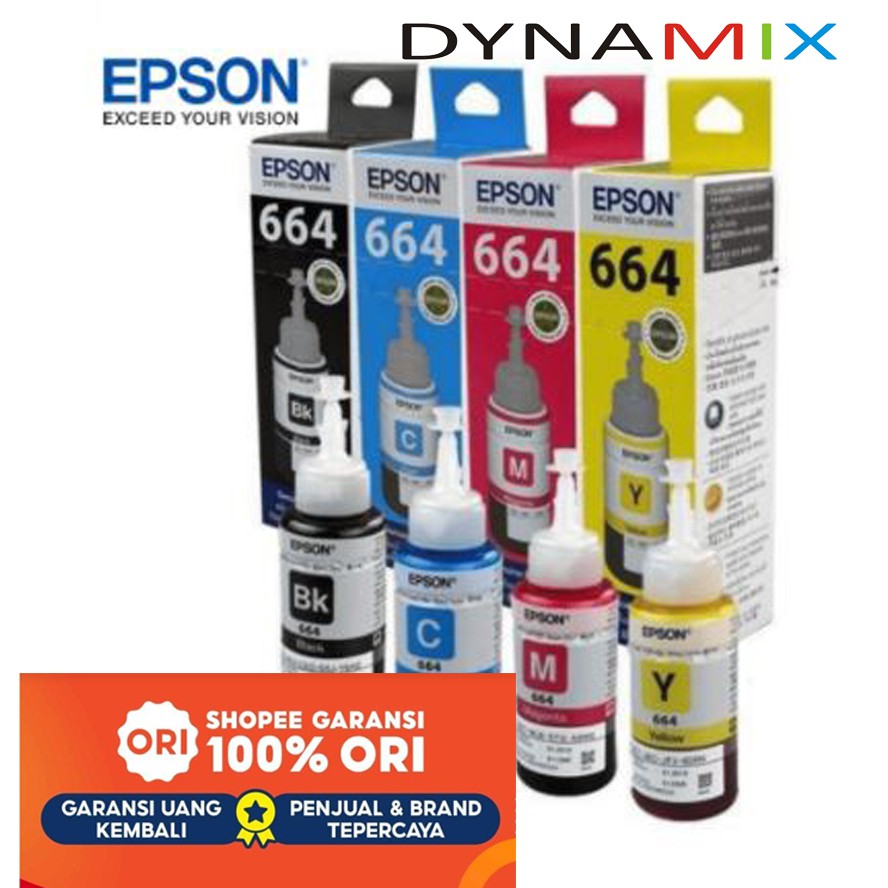 Tinta Epson Original L series T664 GENUINE EPSON | T6641 T6642 T6643 T6644