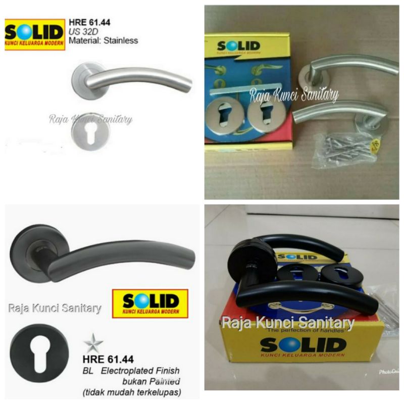 Handle Pintu Roses Solid HRE 61.44 Stainless SUS 304/Matt Black/Hitam/Handle Solid/Gagang Pintu