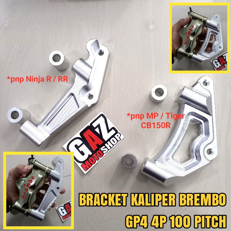 Braket Bracket Kaliper Brembo GP4 4 Piston IMPORT Pnp Ninja Megapro Tiger